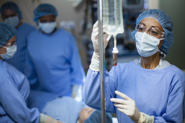 An anesthesiologist is starting to perform surgery with her colleagues, and it is considered one of the 10 highest-paying jobs in Canada.